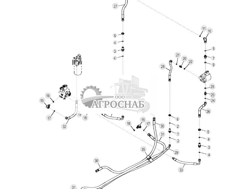 Гидравлические линии привода реверсивного вентилятора (без байпасной линии) - ST326 73.jpg